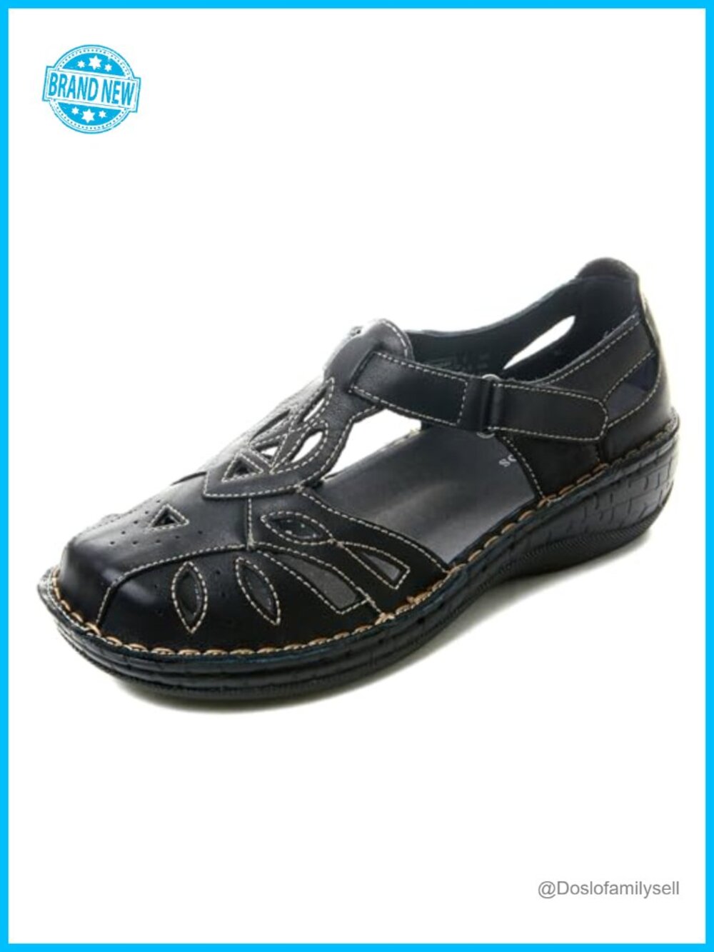 Closed Toe Sandals for Women Casual Walking Sandals Comfortable PU Mary Jane